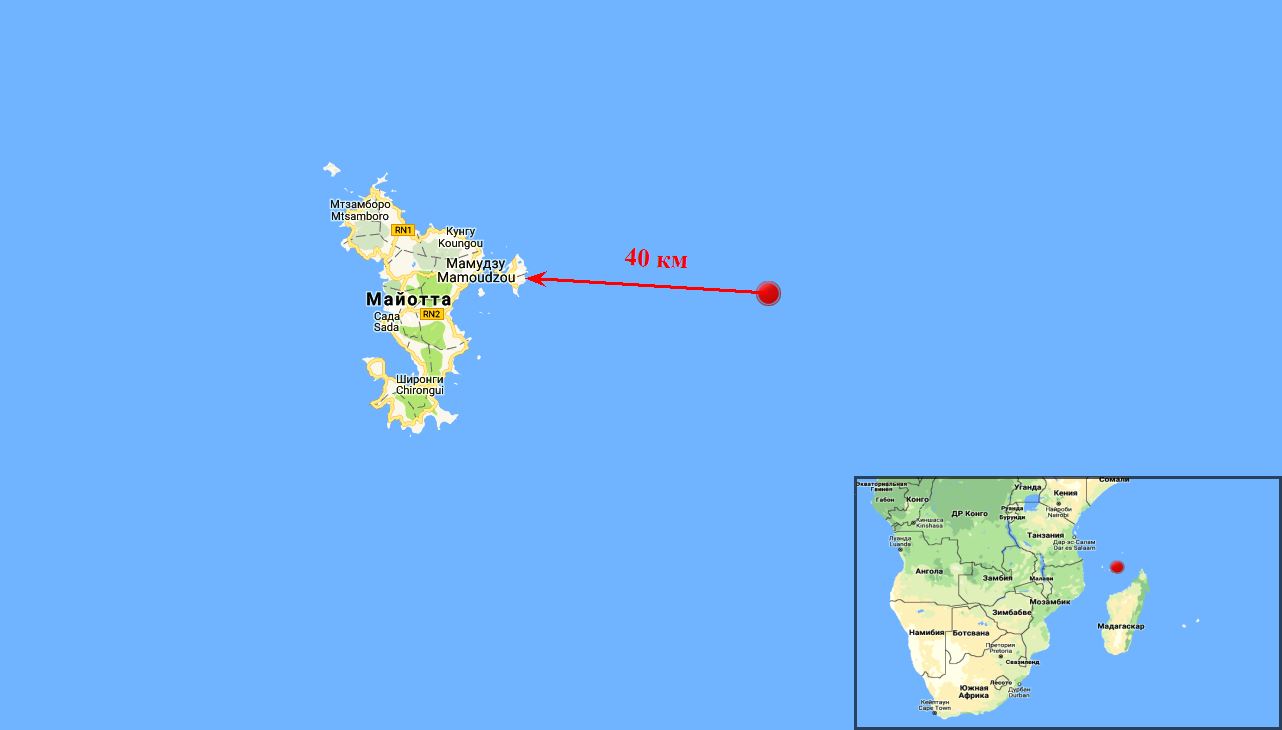 Землетрус з північного заходу від Мадагаскару 15 травня 2018 року